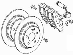 W639 Mercedes Vito original bremsesats bak