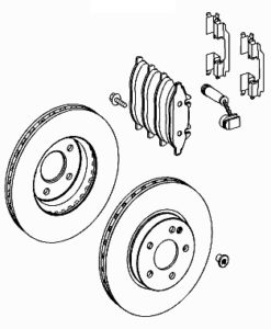 W639 Mercedes Vito original bremsesats fremme