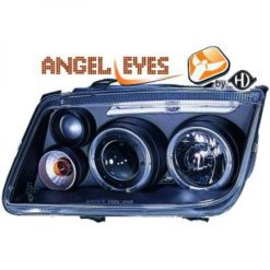 Angel eyes hovedlykt sett klarglass/svart - VW Bora