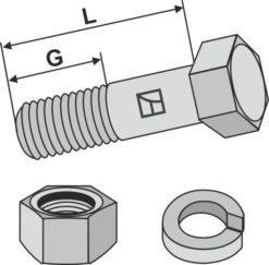 Bolt 1/2“UNFx38 12.9 m/mutter