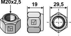 Låsemutter M20x2,5 10.9 M20x2,5