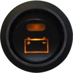 Bryter 12V, batteri, LED-diode symbol Maks 20 Amp.