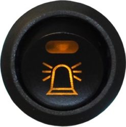 Bryter 12V, varsellys, LED-diode symbol Maks 20 Amp.