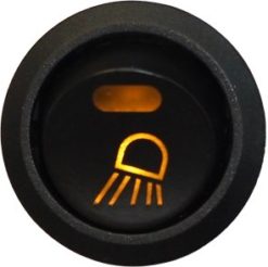 Bryter 12V, arbeidslys, LED-diode symbol Maks 20 Amp.