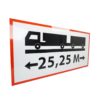 Lang last skilt 25,25 meter vogntog Bredde 1000 x Høyde 500mm i metal | jdd