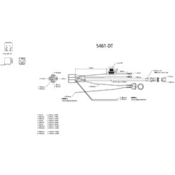 Alternative view of Kabelsett med 2pin DT kontakt for XBB 1 stk DT2 kontakt med parklys ledninger