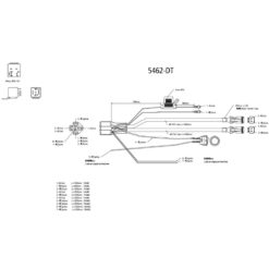 Alternative view of Kabelsett med 2pin DT kontakter for XBB 2 stk DT2 kontakt med parklys ledninger