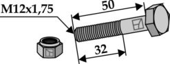 Bolt M12x1,75x50 10.9 m/mutter