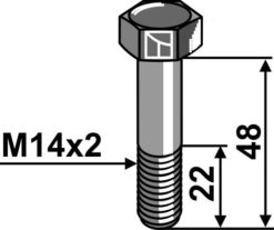 Bolt M14x2x48 8.8