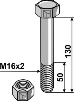 Bolt M16x2x130 10.9