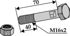 Bolt M16x2x70 10.9 m/mutter