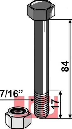 Bolt 7/16''x85 10.9 L 85 mm