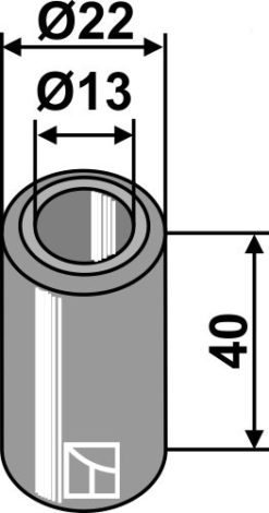 Bøssing 40 Ø22/Ø13 hull 13