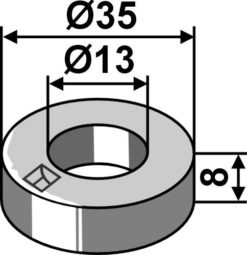 Skive ø35x8xø13 hull 13