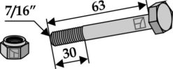 Bolt 7/16''UNFx63 8.8 m/mutter