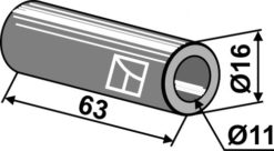 Bøssing 63 Ø16/Ø11 hull 11