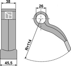 Hammerkniv 5x38 mm hull 26