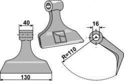 Hammerkniv 130x40 mm hull 16
