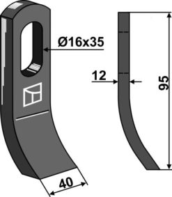 Slagjern 95x40 mm Til Votex Roadmaster