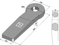 Trekkøye TÜV L 340 mm