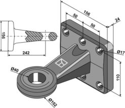 Trekkøye TÜV L 293 mm