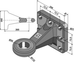 Trekkøye TÜV L 293 mm
