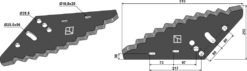 Fôrmikserkniv hull 25,5, avst. 80