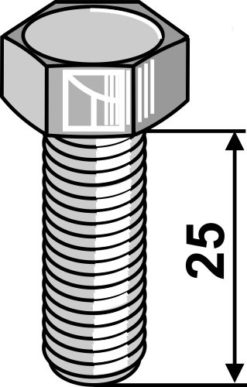 Knivbolt M10x1,5x25 - 10.9 B.C.S.