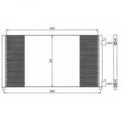 Kondenser A/C kjøler - Fiat Punto