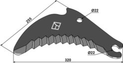 Rundballepressekniv 320 mm Til Deutz-Fahr GP121, Deutz-Fahr MP130