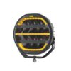 OZZ 9" LED fjernlys med varsellys Sort 15000 lumen sort hus, XR3 | Ozz