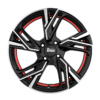 MAM RS5 6,5Jx16 4/100 ET35 63,4 BFPRI | MAM WHEELS Aluminiumsfelger RS5 RS5 fra MAM WHEELS i farge BLACK FRONT POLISH RED INSIDE
