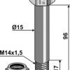 Komplett kniv til Bomford med kraftige Y kniver | Komplette kniver til: