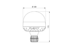 Alternative view of LED Varsellys E-Venus Flexy Vignal Dobbel blitz funksjon