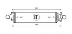 Ladeluftkjøler / intercooler for: Mercedes W176 Mercedes W246 Mercedes W242 Mercedes C117 Mercedes X117
