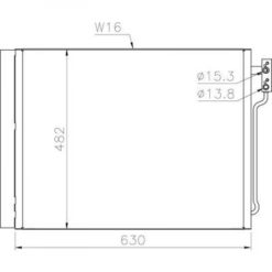 Kondenser A/C kjøler - BMW