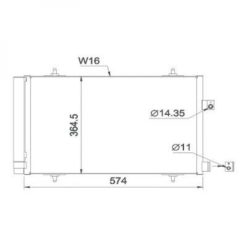 Kondenser A/C kjøler - Citroen