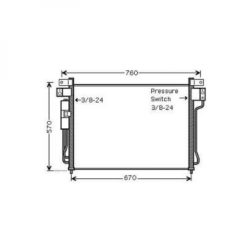 Kondenser A/C kjøler - Nissan