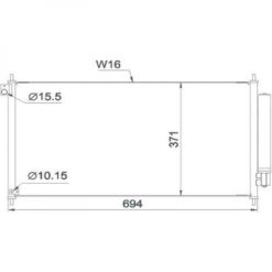 Kondenser A/C kjøler - Honda