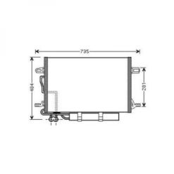 Kondenser A/C kjøler - Mercedes W211