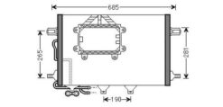 Kondenser A/C kjøler - Mercedes