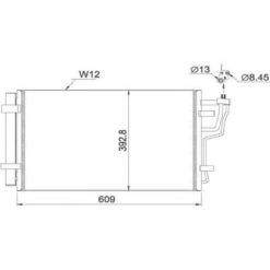 Kondenser A/C kjøler - Hyundai