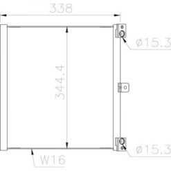 Kondenser A/C kjøler - Porsche