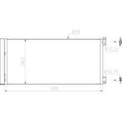 Kondenser A/C kjøler - Opel