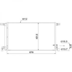 Kondenser A/C kjøler - Audi