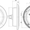 Rundt baklys for begge sider - CHROME innfelt lampe med 5-PIN bajonett kontakt | Fristom
