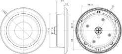 Alternative view of Rundt baklys for begge sider - CHROME innfelt lampe med 5-PIN bajonett kontakt