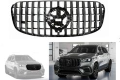 X167 GLS GT-R grill i sort lamelltupp 2024 - XX