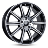 Aluminiumsfelger KT16 DYNAMIC fra KESKIN WHEELS i farge BLACK FRONT POLISH