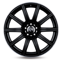 Aluminiumsfelger KT16 DYNAMIC fra KESKIN WHEELS i farge MATT BLACK LIP POLISH